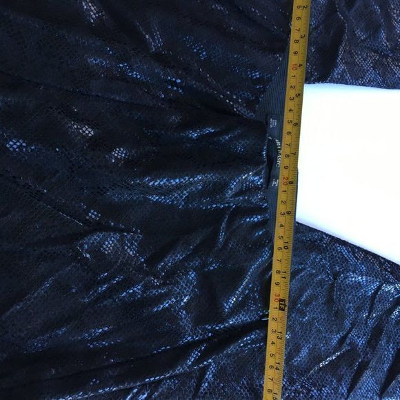 Zara Faux Snakeskin Python Liquid Legging Black Womens Size L - Picture 8 of 13